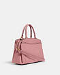 COACH®,LILLIE CARRYALL,Leather,Large,Gold/True Pink,Angle View