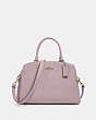 COACH®,LILLIE CARRYALL,Leather,Large,Gold/Pink,Front View