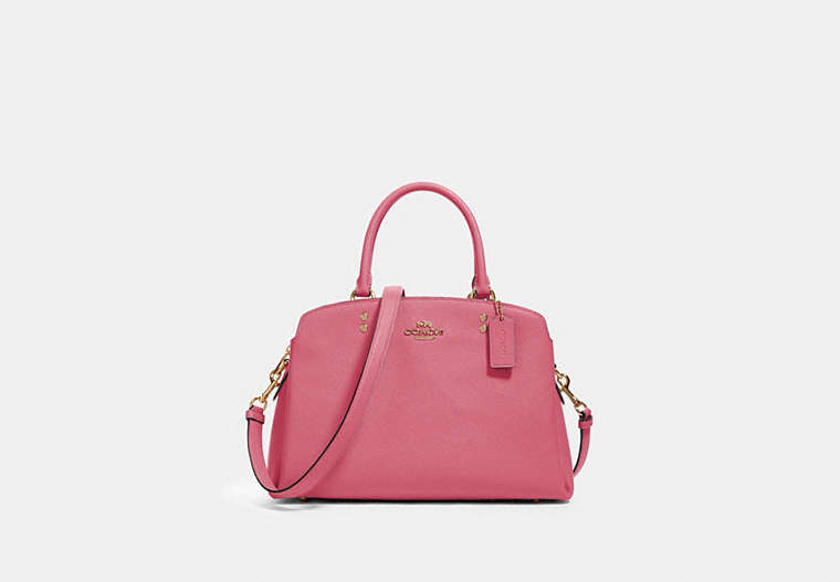 COACH®,LILLIE CARRYALL,Leather,Large,Gold/Rose,Front View