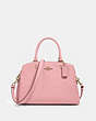 COACH®,LILLIE CARRYALL,Leather,Large,Gold/Bubblegum,Front View