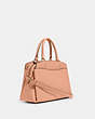 COACH®,LILLIE CARRYALL,Leather,Large,Gold/Faded Blush,Angle View