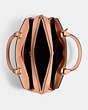 COACH®,LILLIE CARRYALL,Leather,Large,Gold/Faded Blush,Inside View,Top View
