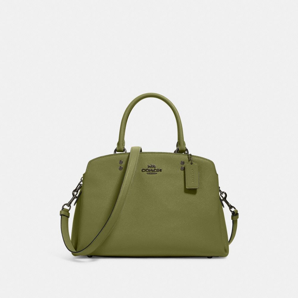 COACH®,FOURRE-TOUT LILLIE,PITONE LUCIDO,QB/Vert olive,Front View