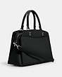 COACH®,LILLIE CARRYALL,Leather,Large,Silver/Black,Angle View
