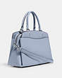 COACH®,LILLIE CARRYALL,Leather,Large,Silver/Mist,Angle View