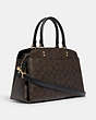 COACH®,LILLIE CARRYALL IN SIGNATURE CANVAS,pvc,Large,Gold/Brown Black,Angle View
