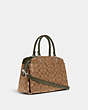 COACH®,LILLIE CARRYALL IN SIGNATURE CANVAS,pvc,Large,Silver/Khaki/Surplus,Angle View