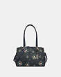 COACH®,ETTA CARRYALL WITH ROSE BOUQUET PRINT,pvc,Silver/Midnight Multi,Front View