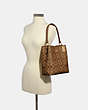 COACH®,TOWN BUCKET BAG IN SIGNATURE CANVAS,Leather,Medium,Gold/Khaki Saddle 2,Alternate View