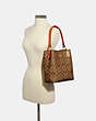 COACH®,TOWN BUCKET BAG IN SIGNATURE CANVAS,Leather,Medium,Gold/Khaki Sedona,Alternate View