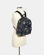 COACH®,MEDIUM CHARLIE BACKPACK WITH ROSE BOUQUET PRINT,pvc,Silver/Midnight Multi,Alternate View