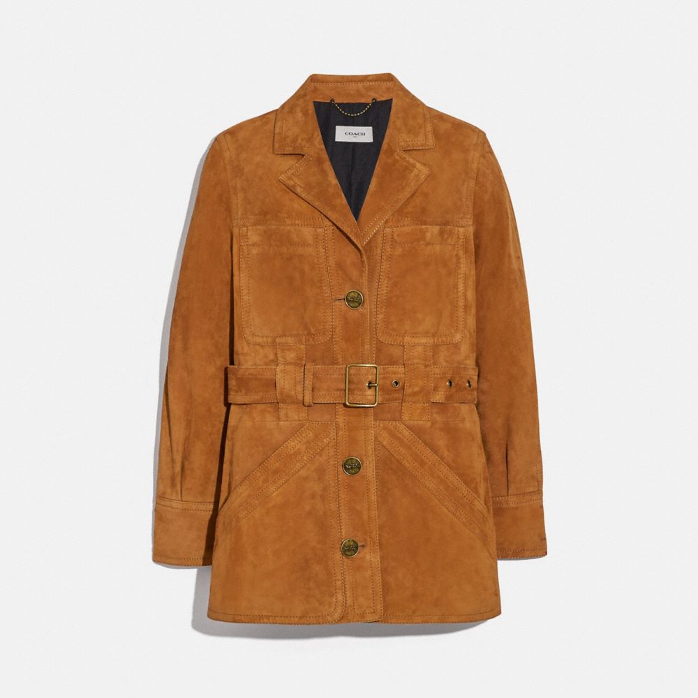 Coach suede hot sale trench coat