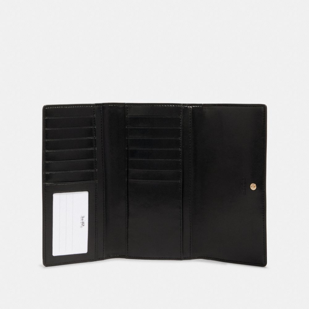 Trifold Wallet In Colorblock Signature Canvas