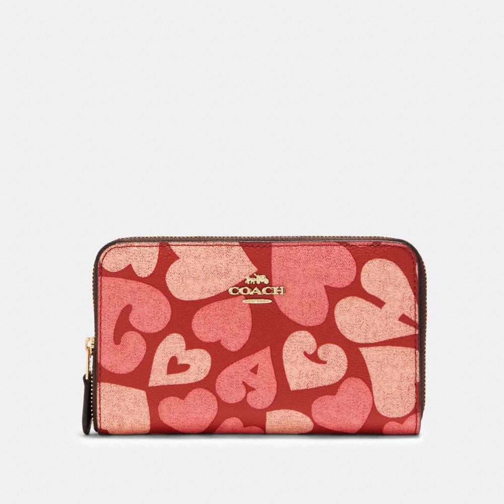 Coach deals wallet heart