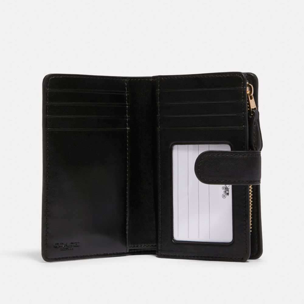 COACH®,Medium Corner Zip Wallet With Crayon Hearts Print,,Inside View,Top View