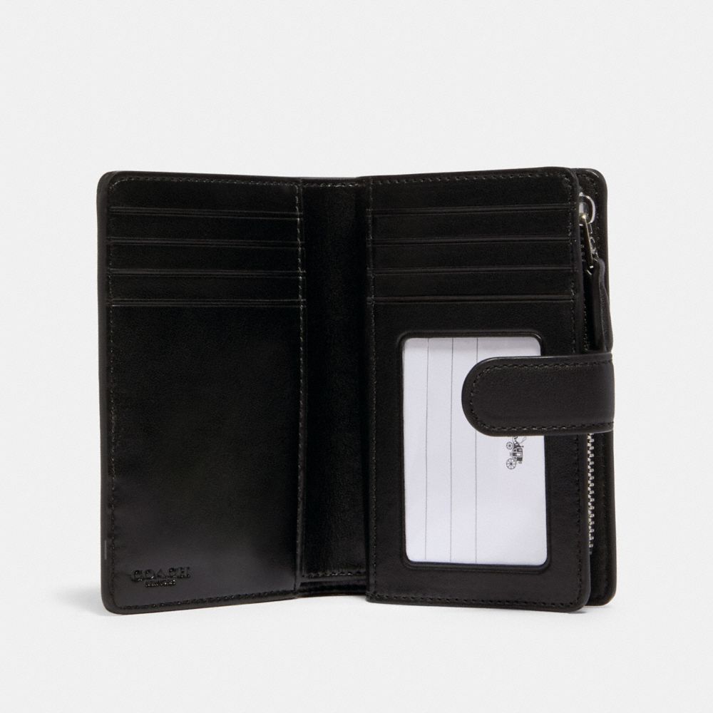 Medium Corner Zip Wallet With Crayon Hearts Print