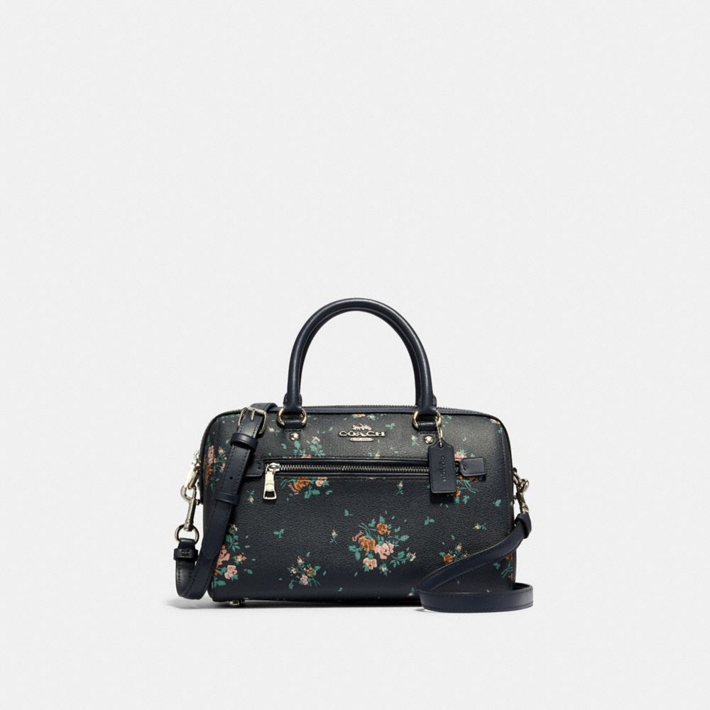 Rowan Satchel With Rose Bouquet Print