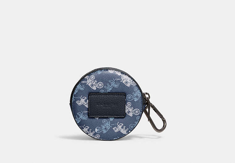 Round Hybrid Pouch With Horse And Carriage Print