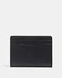 COACH®,MAGNETIC CARD CASE,Leather,Gunmetal/Black,Front View