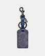COACH®,LUGGAGE TAG IN SIGNATURE CANVAS,pvc,Black Antique/Chalk Multi,Front View