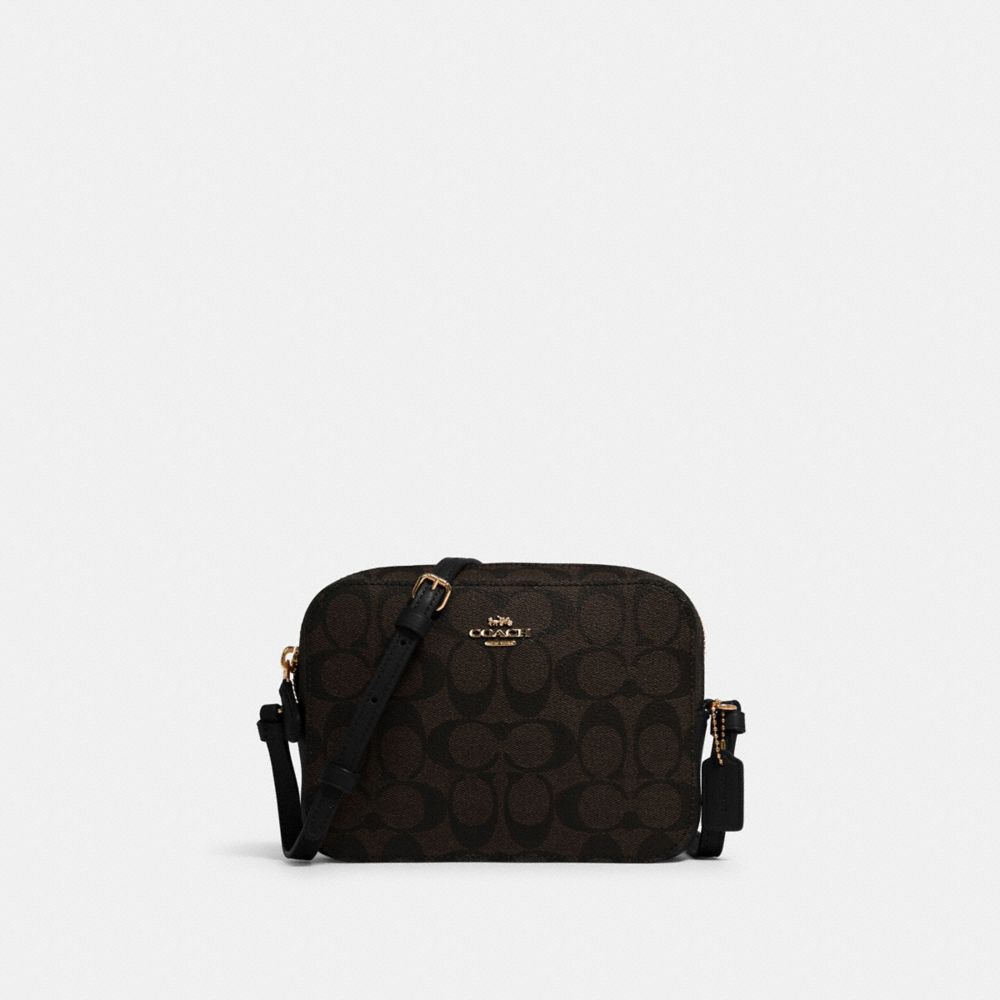 Coach Mini Camera Bag in Signature Canvas with Ornament Print