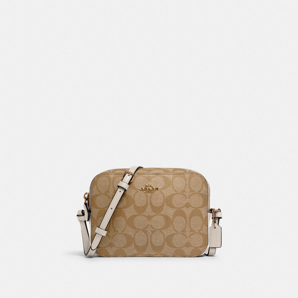 Buy Coach signature mini camera bag light khaki Online