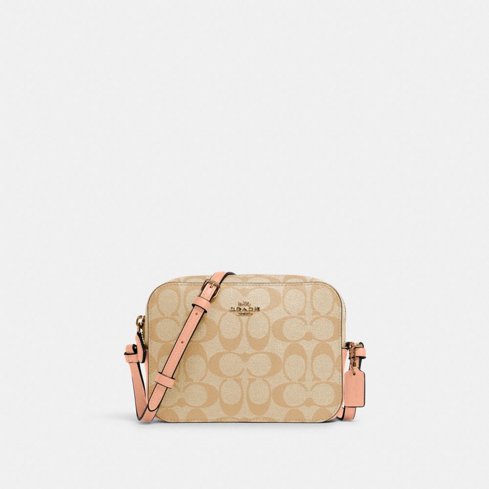 Coach Bags | Coach Mini Camera Bag in Signature Canvas with Bee Print | Color: Brown/Gold | Size: Mini | 1000bags's Closet