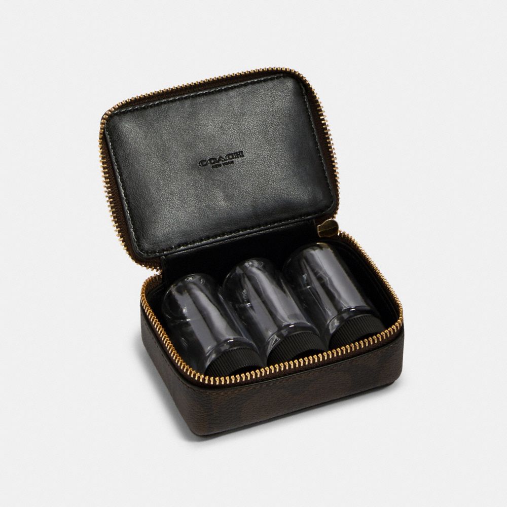 Triple Pill Box In Signature Canvas