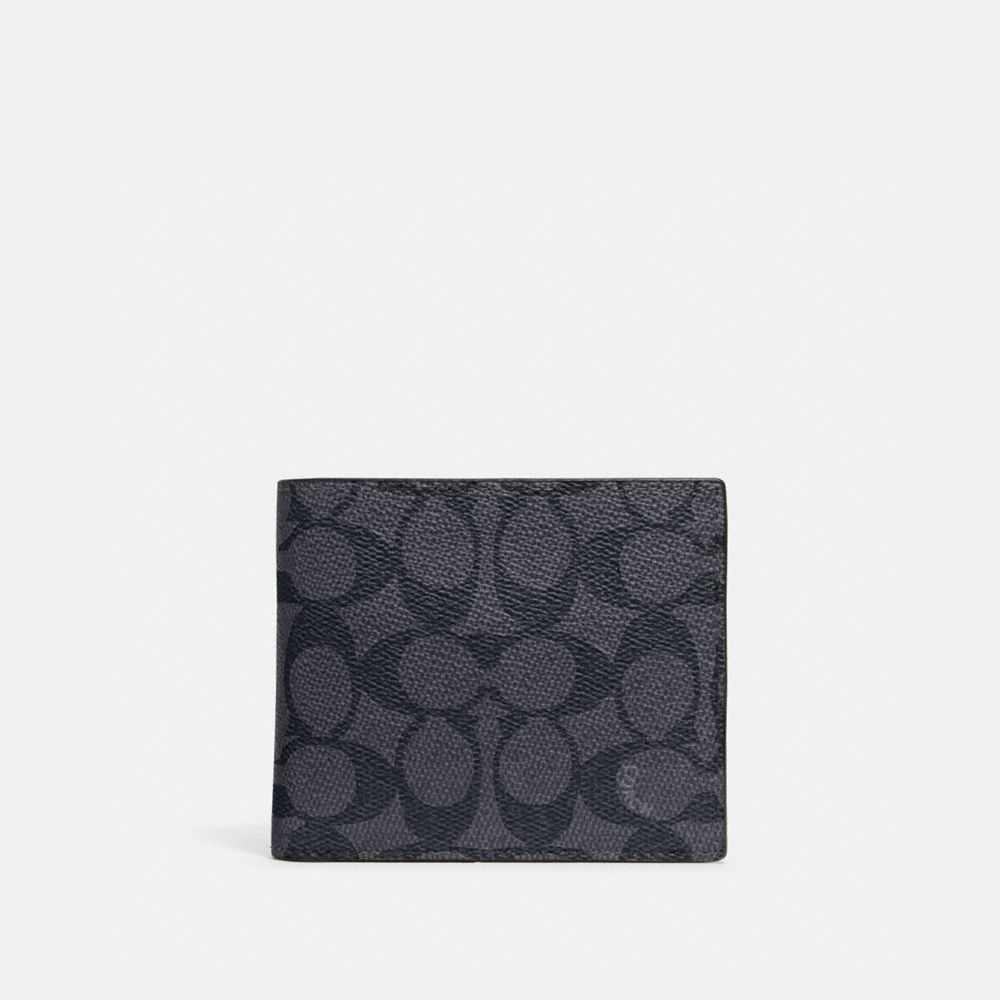 Coach small discount wallet signature canvas