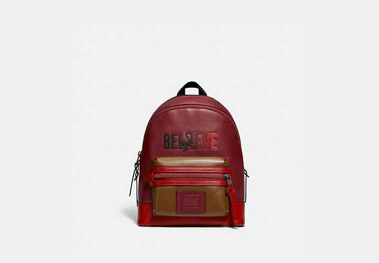 COACH®,SMALL ACADEMY BACKPACK WITH MYTHICAL MONSTER CHAMP,Leather,Medium,Lake Champlain Monster,Front View
