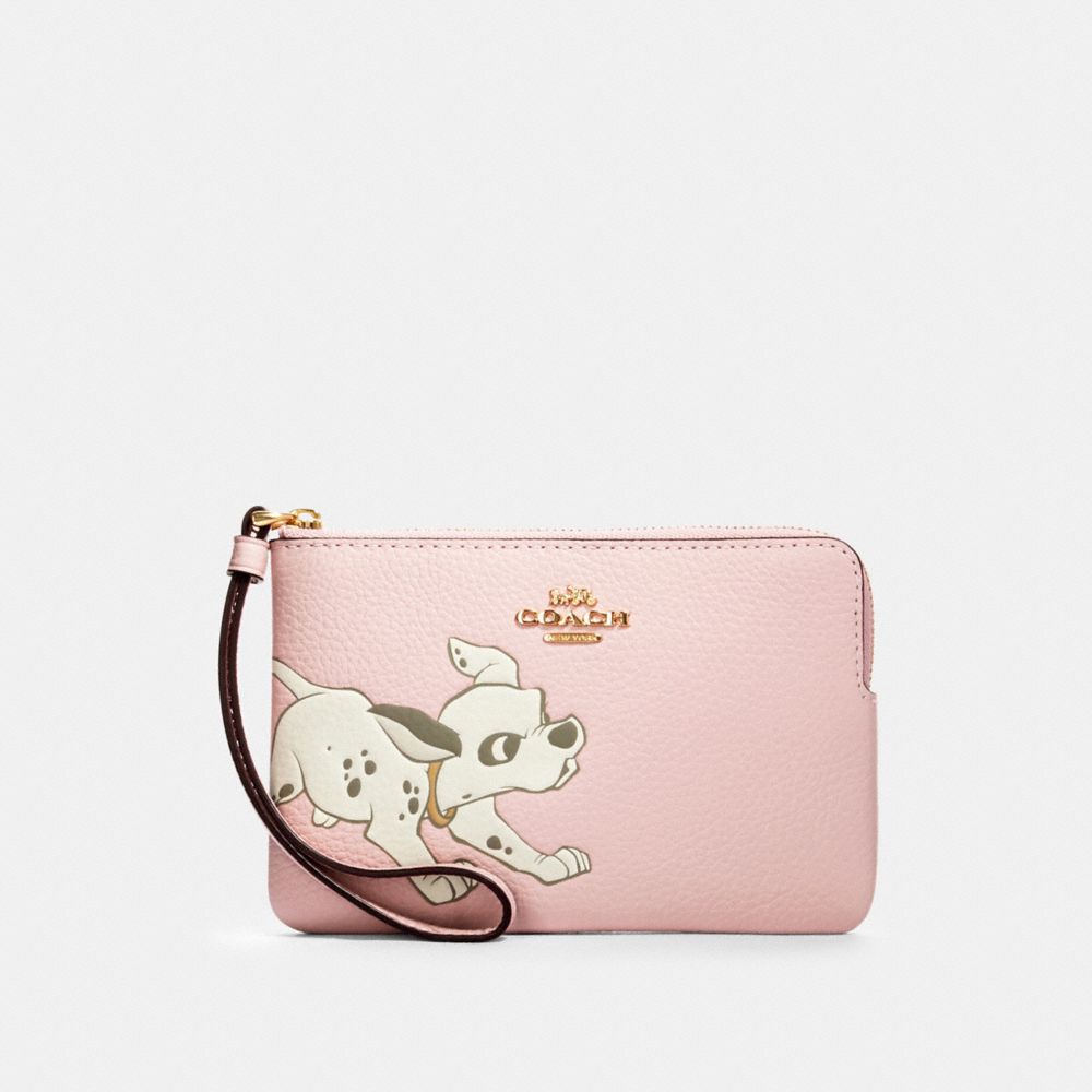 COACH® Outlet | Disney X Coach Corner Zip Wristlet With Dalmatian