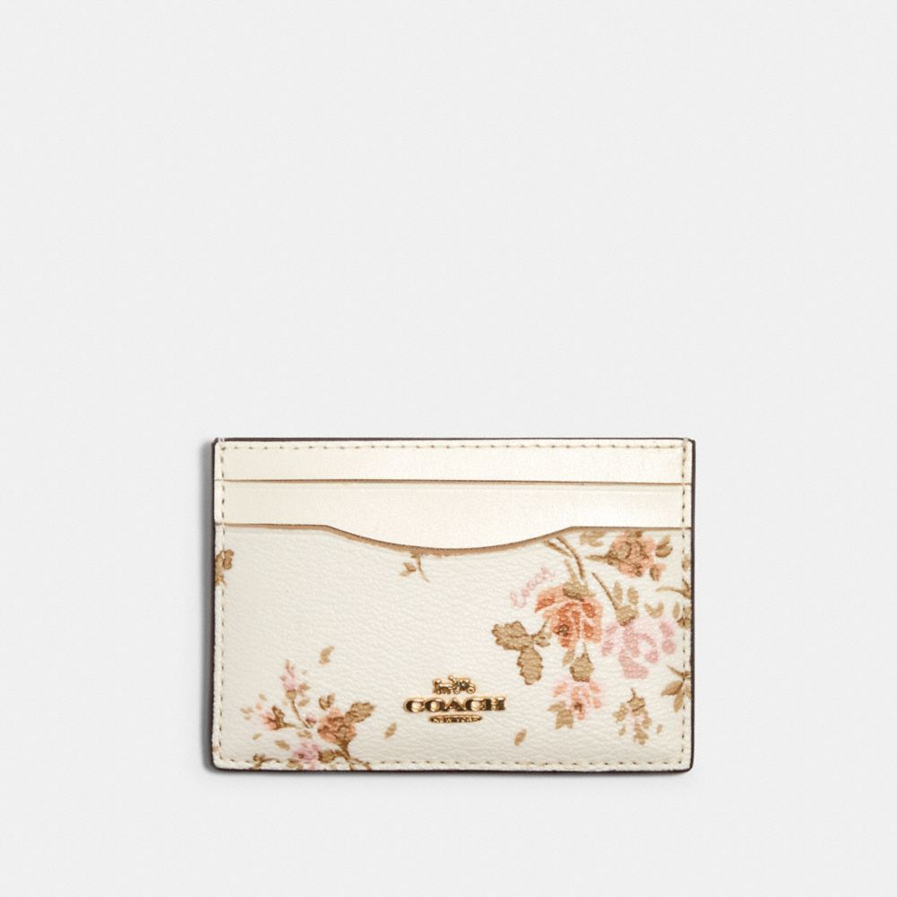 カードケース・名刺入れ COACH BABY BOUQUET FLAT CARD CASE F32006 COACH® Outlet | Flat Card Case With Rose Bouquet Print
