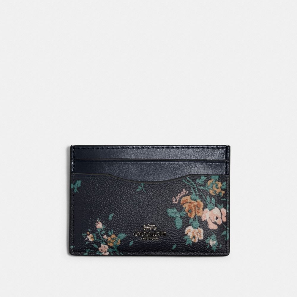 カードケース・名刺入れ COACH BABY BOUQUET FLAT CARD CASE F32006 COACH® Outlet | Flat Card Case With Rose Bouquet Print