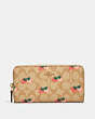 Accordion Zip Wallet In Signature Canvas With Strawberry Print