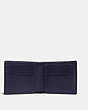 COACH®,3-IN-1 WALLET WITH SIGNATURE CANVAS DETAIL,Pebble Leather/Signature Coated Canvas,Midnight/Charcoal,Inside View,Top View