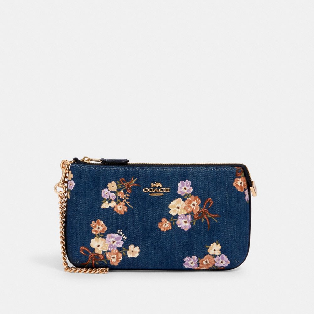 Grand wristlet avec imprimé floral peint