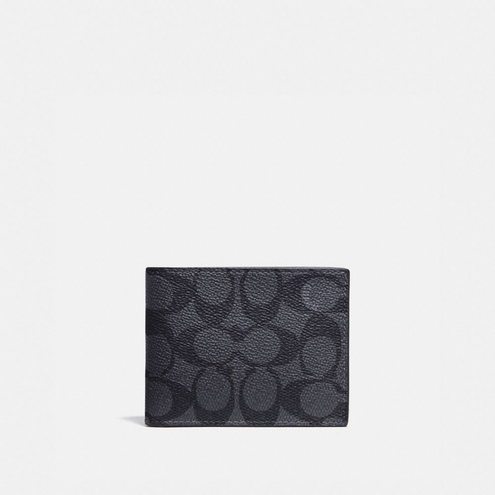 Coach Outlet Tech Wallet In Signature Canvas With Stripe Heart Print