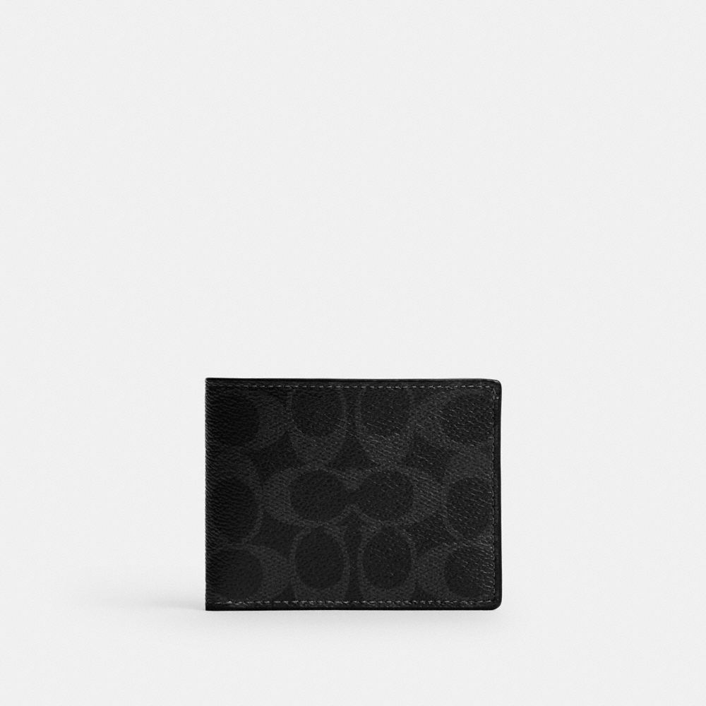 Coach Slim Billfold Wallet In Signature Canvas