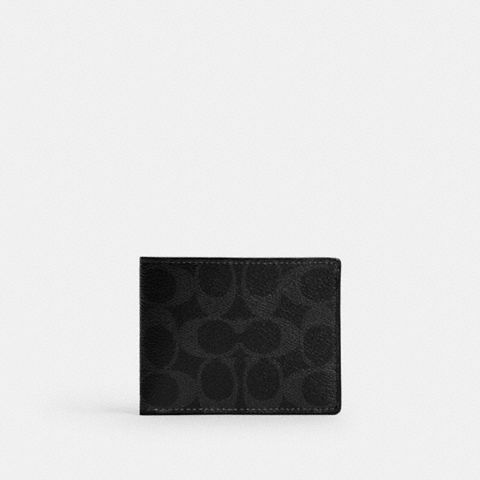 Coach Slim Billfold Wallet In Signature Canvas