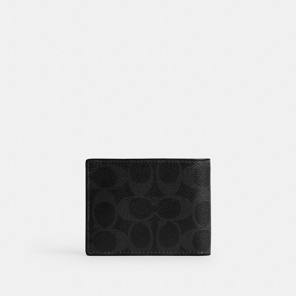 Coach Slim Billfold Wallet In Signature Canvas
