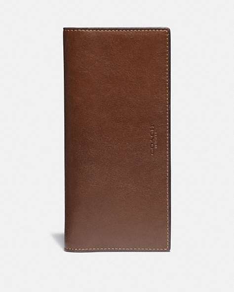 COACH®,BREAST POCKET WALLET,Smooth Leather,Mini,Saddle,Front View