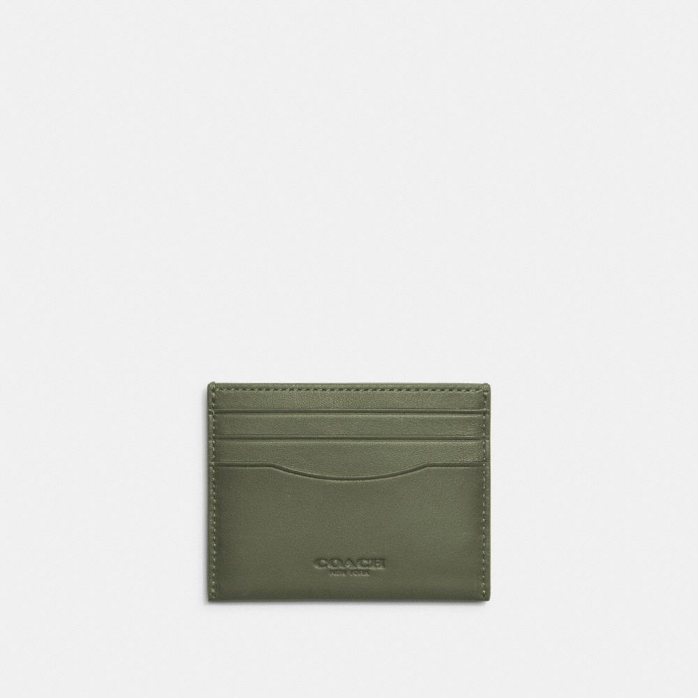 COACH®,CARD CASE,Army Green,Front View