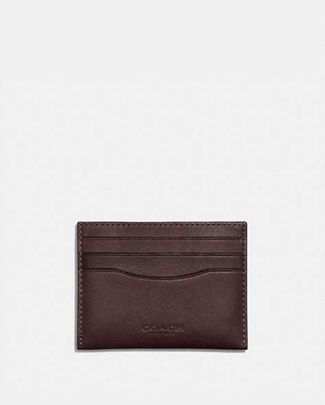 COACH®,CARD CASE,Mahogany Brown,Front View