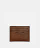 COACH®,CARD CASE,Smooth Leather,Saddle,Front View
