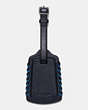 COACH®,RIP AND REPAIR LUGGAGE TAG,Leather,MIDNIGHT/DENIM,Front View