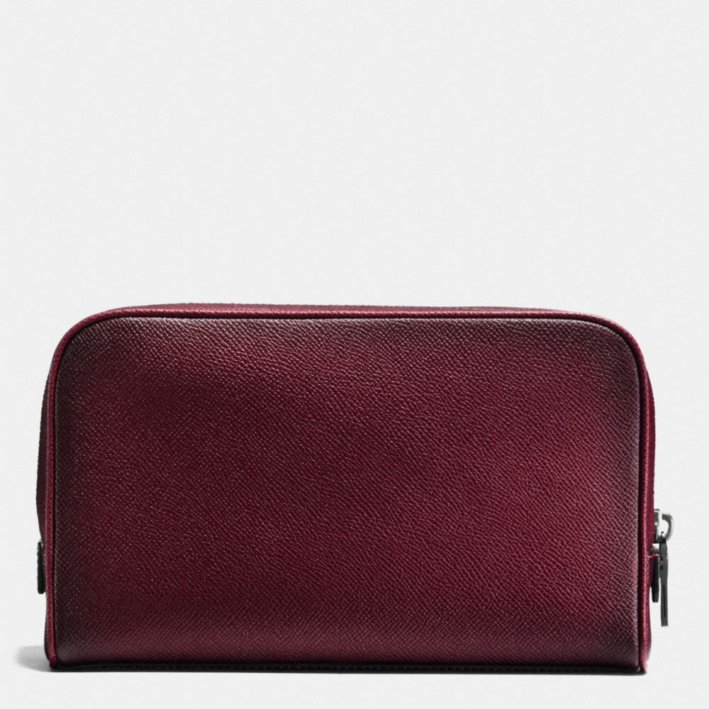 Travel Kit In Burnished Crossgrain Leather
