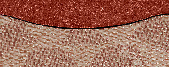 COACH®,CARD CASE IN SIGNATURE CANVAS,Pebble Leather,Tan/Rust