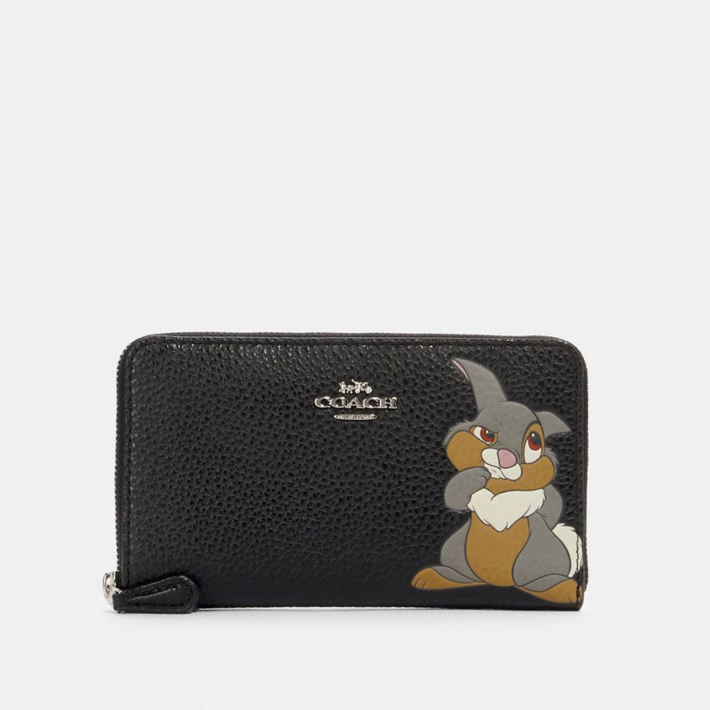 COACH Outlet Disney X Coach Medium Zip Around Wallet With Thumper