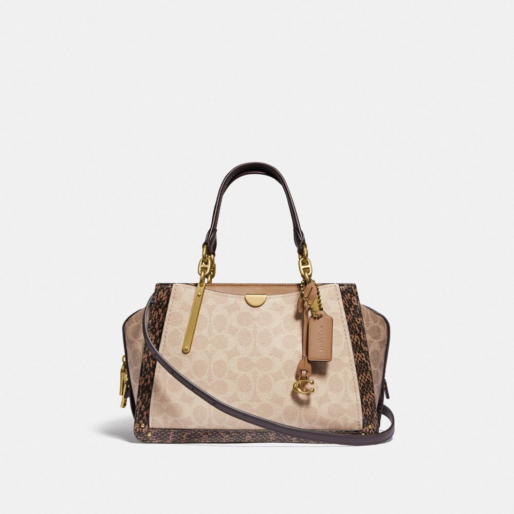 COACH Dreamer In Blocked Signature Canvas With Snakeskin Detail