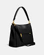 COACH®,SHAY SHOULDER BAG,Large,Brass/Black,Angle View